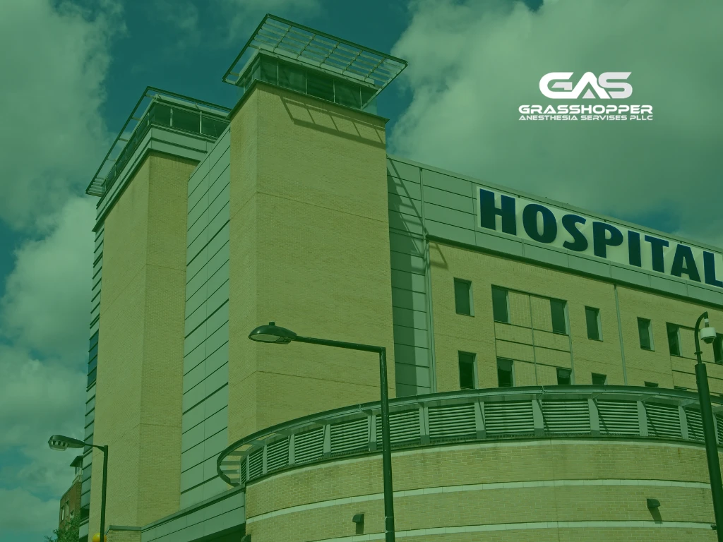 Hidden ROI of a CRNA-Focused Anesthesia Group hospital building representing anesthesia management support